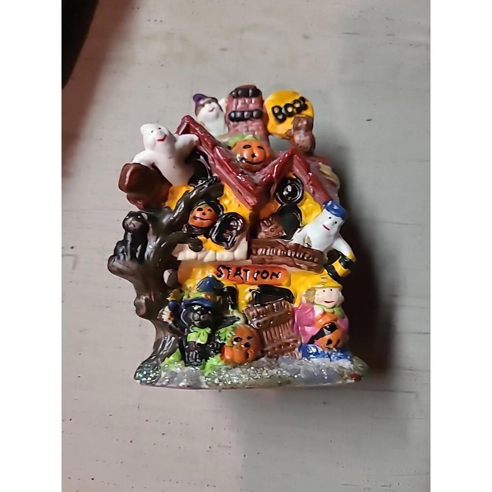 Vintage Halloween Haunted House Figurine 5” Hand Painted Ghost Boo Decor [COPY]